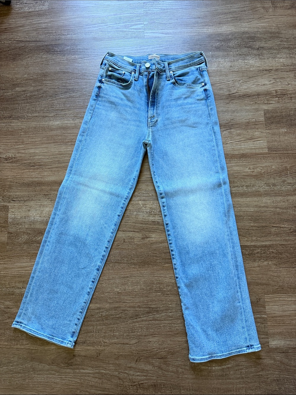 MOTHER The Rambler Mid-Rise Straight-Leg Jeans County Line Wash